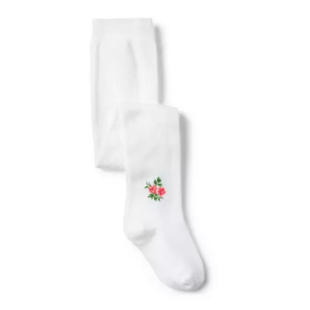 NWT Janie and Jack Girls Flower Tights 18-24 months